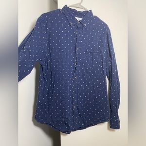 * L dark blue patterned Old Navy button-down